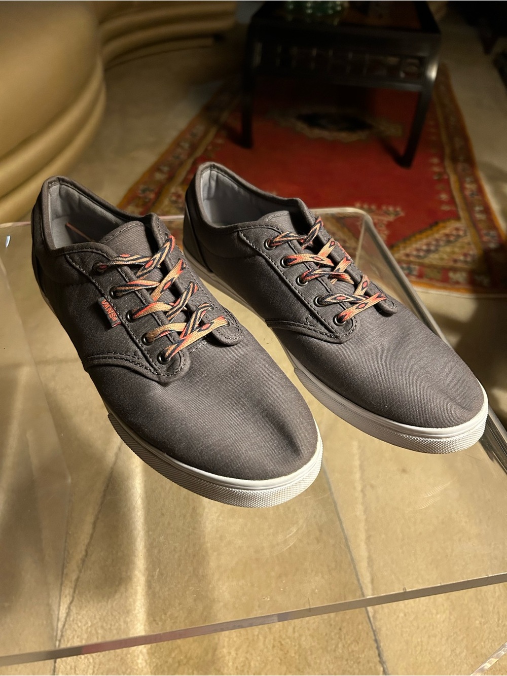 VANS Gray Canvas Shoes Women’s size 11 Southwest Native American Laces